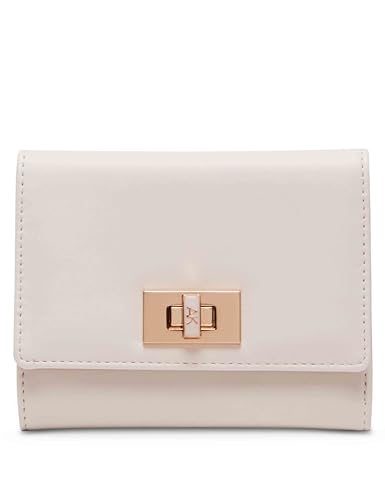 Anne Klein AK medium flap wallet with enamel turn lock