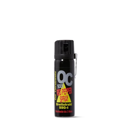 Pfefferspray 63ml OC 5000 SSG-6 Breitstrahl mit praktischem Metallclip zur Befestigung Sprühart Breitstrahl - 3 Meter Reichweite - extrem Starke Wirkung KO-Spray Tierabwehrspray Pfefferspray 63ml OC 5000 SSG-6 Breitstrahl mit praktischem Metallclip zur Befestigung Sprühart Breitstrahl - 3 Meter Reichweite - extrem Starke Wirkung KO-Spray Tierabwehrspray