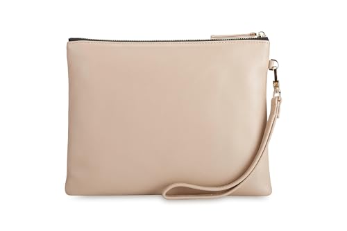 Image of DORIS&JACKY Lambskin Leather Wristlet Clutch Purse Women Large Phone Wallet