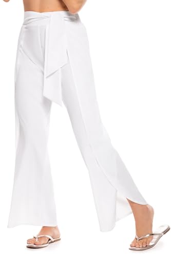 Coolibar UPF 50+ Women's Reef Overlap Pants - Sun Protective White