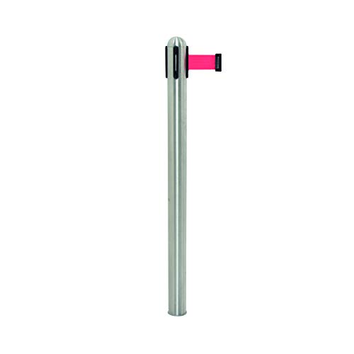 Seguridad 210 Cm Retráctil Barrera Publicar Con Nylon Tape - Rojo/Gris