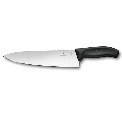 VICTORINOX(ビクトリノックス) 牛刀包丁 シェフナイフ 25cm ブラック 食洗機対応 料理の基本となる様々な食材に使えるナイフ スイスクラシック 6.8003.25G