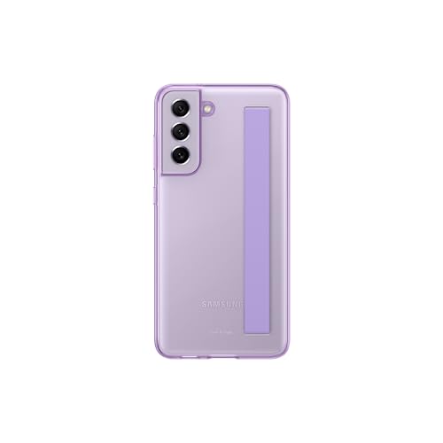 Samsung S21 FE housse premium transparente à sangle lavande fine