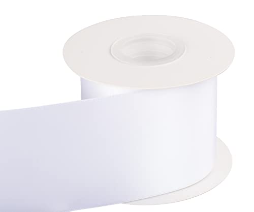 Double Faced Satin Ribbon, 75mm X 22M, Solid Polyester Craft Ribbon, Perfect for Gift Wrapping Crafts - Image 2