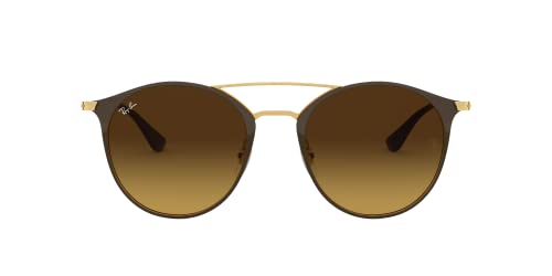 Ray-Ban Unisex Sunglasses Brown On Gold Frame, Brown Gradient Lenses, 52MM3