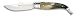 Navaja Clasica Nº 0 Mango de Asta Toro Hoja de Acero INOX inoxidable de 7,5 cm para Camping, Caza, Pesca, Supervivencia y Bushcraft Albainox 01020 + Portabotellas de regalo