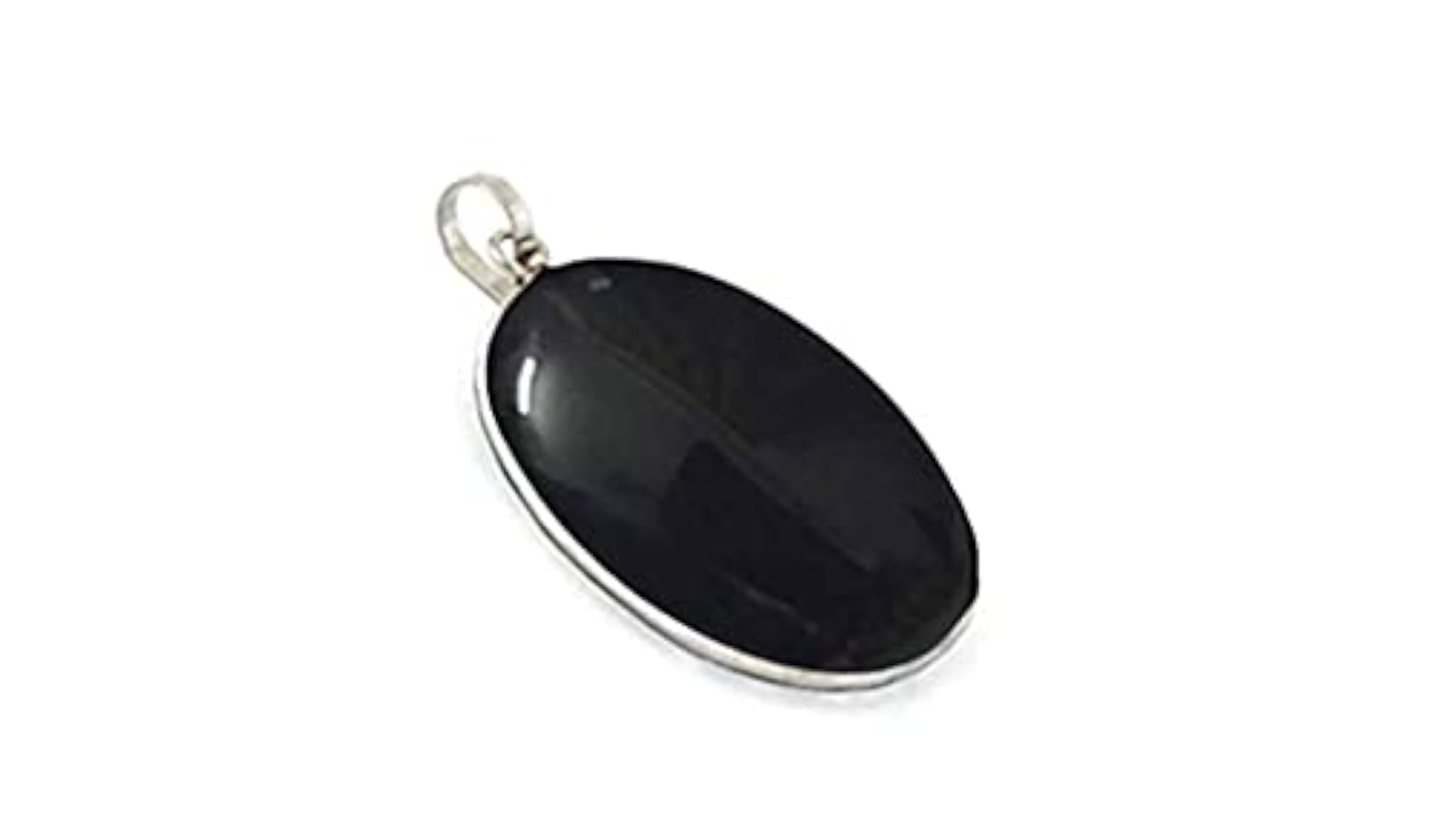Black Sulemani Hakik Gemstone Premium Panch Dhatu Silver Coated Pendant