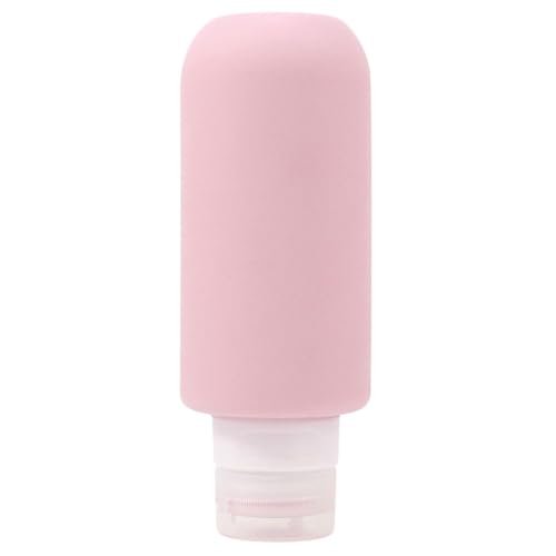 Holibanna Botella Exprimible de Silicona Rosa 200ml para Artículos de Tocador de Viaje, Envase Portátil a Prueba de Fugas para Champú, Loción y Gel, Adecuado para Uso en Viajes y Hogar