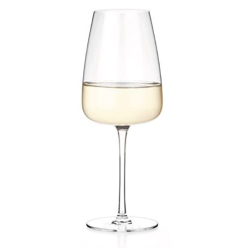 Luxbe - Crystal Red Or White Wine Glasses 17-Ounce, Set Of 4 - Handcrafted Red Or White Wine Glass - Professional Wine Tasting - 500Ml #TOP2