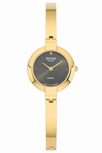 Montre femme Bruno Söhnle Latina III en cuir marron et acier inoxydable de haute horlogerie