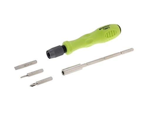 Image of 32 In 1 Mini Interchangeable Multipurpose Screwdriver Bits Set with Magnetic Flexible Extension Rod for Home Appliance; Laptop; Mobile; Computer Repairing Preparations (Green)