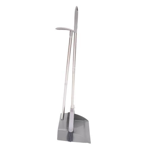 Yardenfun 1Set Soft Bristle Broom and Dustpan Long Handle Cleaning Tools for Home Ergonomic Design for Indoor Outdoor Use for Tidy Spaces and Easy Dirt Pickup