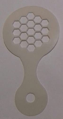 2 x Honeycomb Coffee Cup / Cappuccino Stencils Reusable Cafe Restaurant bee
