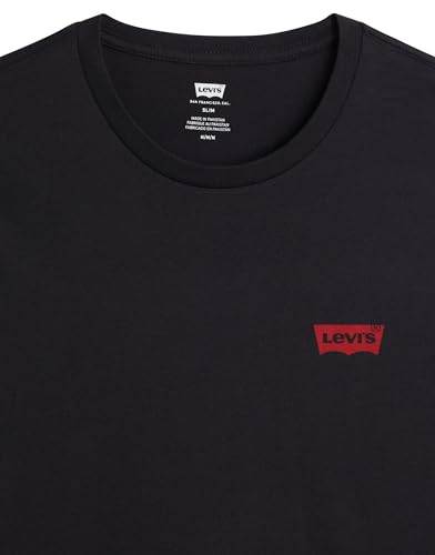 Levi's Herren 2-Pack Crewneck Graphic Tee T-Shirt, Chesthit White / Caviar, XL – Ansicht 6