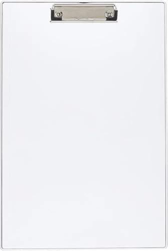 Image of CoolZONE A4 Transparent Clipboard with Pad | Clear Writing Board for Tracing, Forms, Checklists & Notes | Lightweight Sturdy Clipboard for Office, School, College & Students | Secure Metal Clip