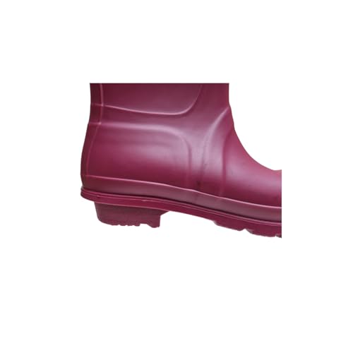 Ladies Tall Calf Wellingtons PVC Rain Boots Dog Walking Hiking Outdoor Riding Comfort Wellies (Berry, UK Footwear Size System, Adult, Women, Numeric, Medium, 6) - Image 7