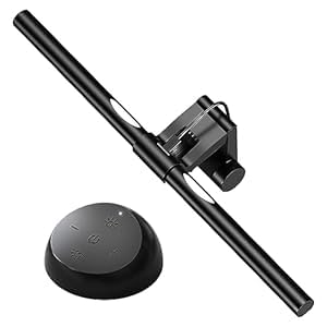 RSBYE Bildschirm Lampe Monitor Lampe USB LED mit Blaulichtfilter und Automatischer Dimmung - Augenschutz, Helligkeit & Farbtemperatur Einstellbar für Home Office（Drahtlose Fernbedienung）