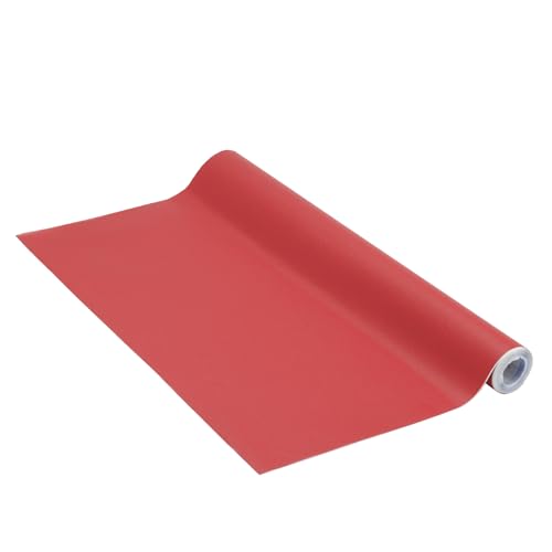 Venilia Lámina adhesiva, Mate Rojo oscuro Rojo vino rubor, 45cm x 2m, Espesor 160μ, Vinilo autoadhesivo para muebles o cocina, decorativas papel pintado pared, PVC sin ftalatos, Fabricado en UE