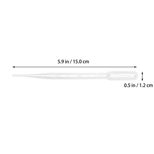 ULTECHNOVO Pipetas de Plástico 300Pcs Pipeta Descartável Seringa para Cosméticos de Laboratório de Ó