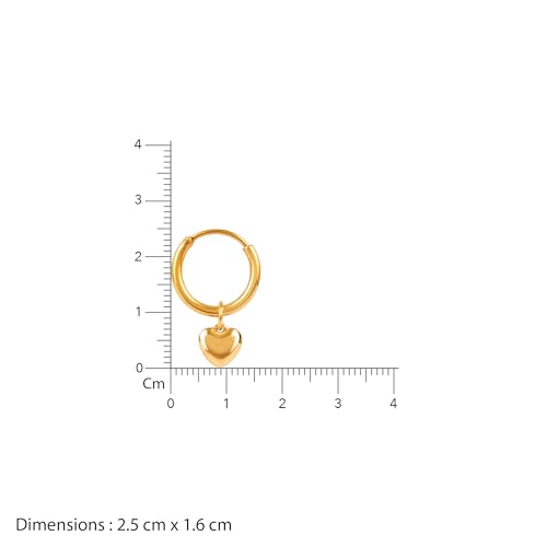Image of 18K Gold Plated Heart Earrings for Women & Girls | Heart Hoops, Studs & Huggies | Waterproof and Anti Tarnish Jewellery | Valentines Gift for Girlfriend | Gifts for Women | 1 Year Warranty*