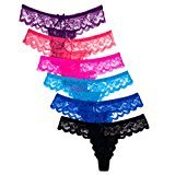 Anzermix Lot de 6 Strings Sexy en Dentelle pour Femme (Basics-M) Cover