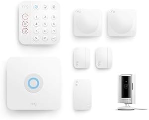 Kit Ring Alarm M + videocamera interna (Indoor Camera 2ª gen.) | Sistema di allarme per la sicurezza della tua casa con abbonamento Ring Home (venduto separatamente)