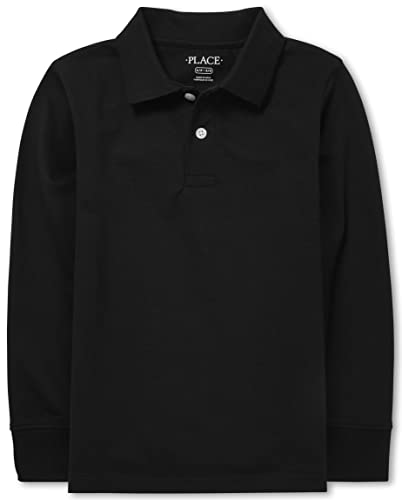 The Children's Place boys Long Sleeve Pique Polo