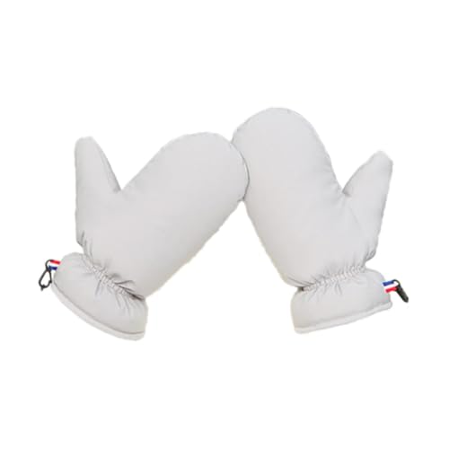 Colaxi Down Mittens Winter Snow Mittens Lightweight Warm Thermal Insulated Ski Gloves Cold Weather Gloves for Running Driving Biking, Grey