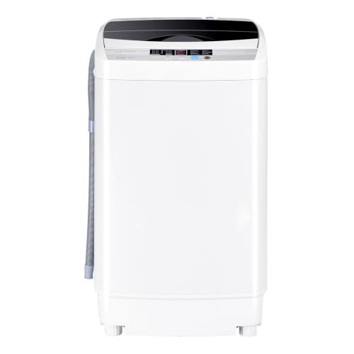 KOMFOTTEU Lavadora Portátil 4,5 kg, Mini Lavadora Carga Superior con 10 Programas, 8 Niveles de Agua, Pantalla LED, Maquina de Lavar Ropa Compacta Automática para Hogar, Apartamentos