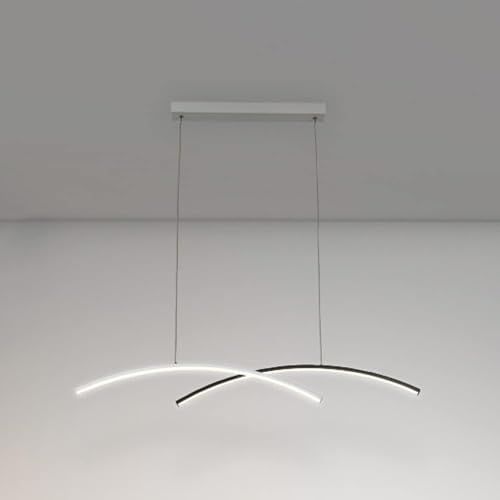 Lámpara colgante de metal regulable con LED moderna for comedor, sencilla y con tiras cruzadas, for decoración del hogar y el interior,para Loft Restaurante