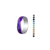 AINILOVE Mood Ring for Women Men - 6mm Stainless Steel Color Changing Ring Mood Jewelry (Color Changing Ring Silver, 9)