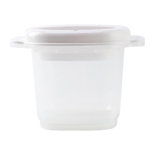FACAIIO Cuiseur à riz et cuiseur vapeur pour micro-ondes, riz, pâtes et légumes, portable et lave-vaisselle, 16 x 11 x 9 cm, blanc
