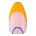 PaintLab Press-On Nails Manicure Kit, Cosmo Girl - Almond, 24-Piece Set, Long-Lasting Fake Nails with Glue, File, Prep Pad & Cuticle Stick