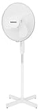 Daewoo Ventilateur sur pied 40 cm blanc Grille métallique inclinable - Hauteur ajustable (max. 125 cm) - Ventilateur sur pied - Ventilateur silencieux - Ventilateur de table silencieux