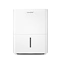 COMFEE Deumidificatore compatto, assorbe fino a 12 l/giorno, deumidificatore d'aria con ruote e maniglia, timer 24 ore, serbatoio 2L, per camera da 20 – 35 ㎡, MDDN-12DEN7