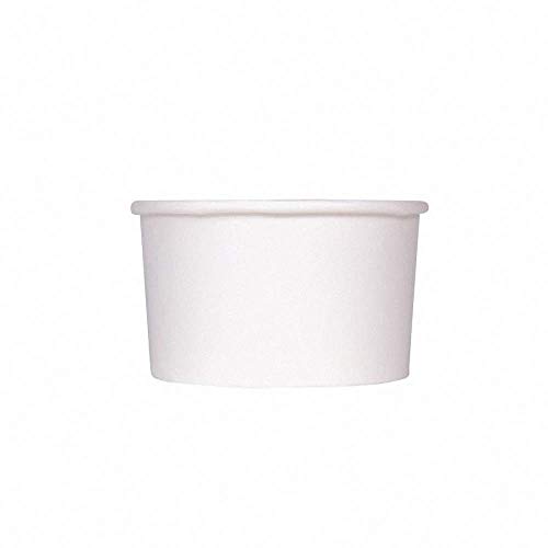 Karat [5oz - 1000 ct] Paper Ice Cream Cups for Hot/ Cold Food - Ideal for Ice Cream Gelato Yogurt and Snacks - White (C-KDP5W)