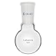 Labasics Glas Rundkolben, Borosilikatglas Starkwandiger Kurzhals-Rundbodenkolben RBF-Einzelhalskolben mit 24/40 Standardkonus außen, 50 ml