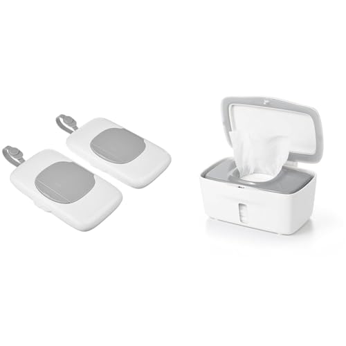 OXO Tot On The Go Wipes Dispenser - 2 P ack & Tot Perfect Pull Wipes Dispenser - Gray, 1 Count (Pack of 1)