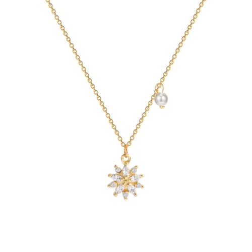 Bijoux de mariage collier flocon de neige en zircon pour un cadeau idéal