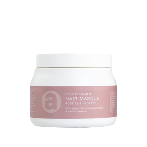 Ashba Botanics Deep Treatment Hair Mask For Dry Frizzy Hair | Provides Deep Conditioning, Shiny Hair | With Shea Butter, Argan Oil, Rosemary | Hair Mask for Curly Hair, Protects From UV - 8 Fl Oz