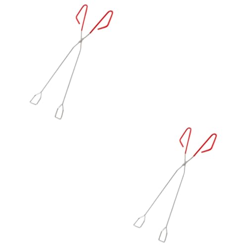 Toddmomy 2piezas De Barbacoa De Inoxidable Extra Largas Para Camping y Asados Herramienta De Agarre Para Utensilios De Cocina Para Fuegos y Parrillas