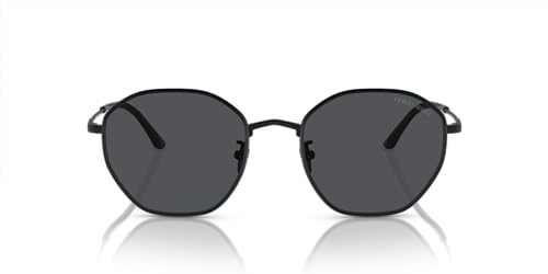 GIORGIO ARMANI Man Sunglasses Matte Gunmetal Frame, Dark Grey Lenses, 53MM3