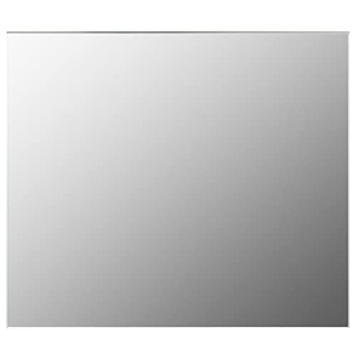 vidaXL Espejo sin Marco para Maquillaje de Cuatro Baño Rectangular Decoración Hogar Oficina Dormitorio Adhesivos de Mural Vidrio 70x50cm