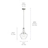Kichler Everly 15.25" Kitchen Bell Pendant in Brushed Nickel, 1-Light Clear Seeded Glass Pendant Light, (15.25" H x 10.5" W), 42141NICS #2