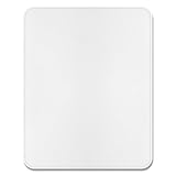 Hsxnam Leather Mouse Pad, Office Mouse Mat Non-Slip Rubber Base Stitched Edge Washable Waterproof Rectangular Mousepad for Office Gaming PC Laptop, 9.8' x 7.9', White
