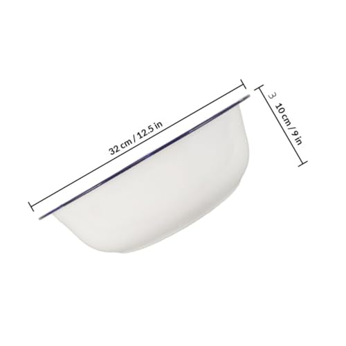 Cuenco de esmalte blanco de 32 cm COLLBATH para pediluvio y cocina 2