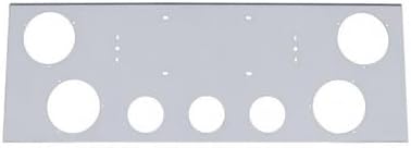 UNITED PACIFIC 21495 Tail Light Panel, Stainless Steel, Rear Center, with Four 4" Light Cutouts & Three 2.5" Light Cutouts