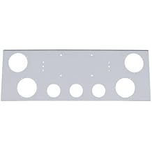 UNITED PACIFIC 21495 Tail Light Panel, Stainless Steel, Rear Center, with Four 4" Light Cutouts & Three 2.5" Light Cutouts
