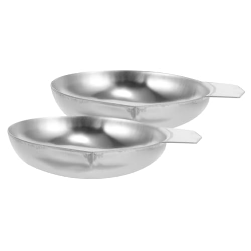 HAPINARY 2pcs Diamond Weighing Pan Digital Scale Jewelry Scale Tray Stackable Weighting Tray Metal Weighing Dish Powder Measuring Tray Jewelry Scale Pan Powder Weighing Pan Stainless Steel