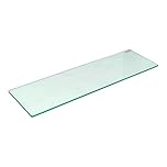 My Shopfittings Clear Heavy Duty Tempered Glass Shelf Toughened Glass Shelves Panel Storage Sheet Shelving Display Bathroom Shelves 50 PLUS SIZES (70CM X 20CM OR (27 X 8) INCH)